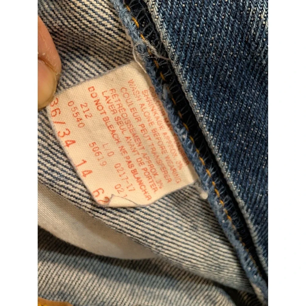 Vintage Levis 619 Orange Tab‎ Jeans Mens 36x34(32)  Straight Leg Made in Canada